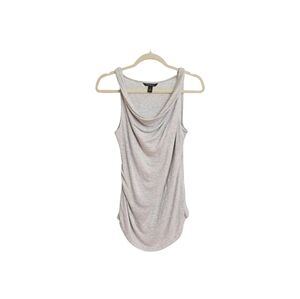 Banana Republic Sleeveless Light Gray Cowl Neck Stretch Tank Top Size S